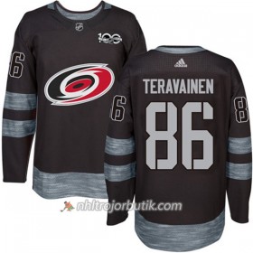 Män Ishockey Carolina Hurricanes Tröja Teuvo Teravainen 86 1917-2017 100th Anniversary Adidas Svart Authentic